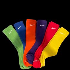 Women's Multi Color Crew Fit Socks Size 6-12 Never Worn Color Crew, Nike Green, Shoes Nike, Green Orange, Green And Orange, Womens Shoes Sneakers, Multi Colored, Nike Shoes, Nike Women