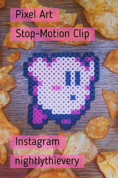 pixel art stop - motion clip instagrams with text that reads pixel art stop - motion clip instagram nightly