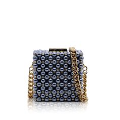 Palera Clutch Mini - Palera Milano Luxury Clutch, Crystal Bags, Classic Bags, Hand Work, Sparkling Crystal, Blue And Silver, Blue Gold, Metal Frame, Jewelry Accessories