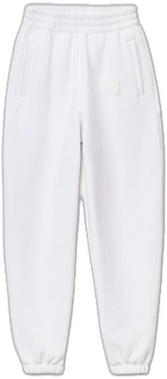 White Sweatpants, Puff Paint, Alexander Wang, Zip Pockets, Alexander, Sweatpants, Relaxed Fit, Turn Ons, ? Logo