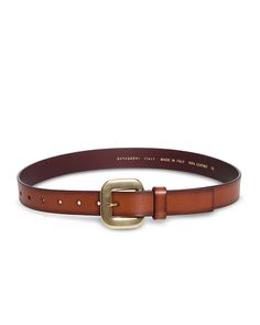 Gavazzeni Dalia Belt in Saddle Brown Square tip Gold-tone square pin buckle Adjustable Waist belt Leather outer and lining 1.2” W Made in Italy Womens Leather Belt, Brown Square, Belt Leather, Saddle Brown, Brown Belt, Waist Belt, Handbag Accessories, Leather Belt, Business Casual