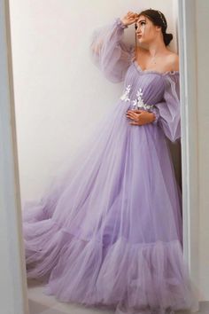 Purple tulle long prom dress purple tulle formal dress,PD22938 on Storenvy Prom Dress Purple, Tulle Formal Dress, Tulle Long Prom Dress, Maternity Dresses For Baby Shower, Purple Tulle, Sleeved Wedding, A Line Evening Dress, Long Sleeve Prom, Gown Photos