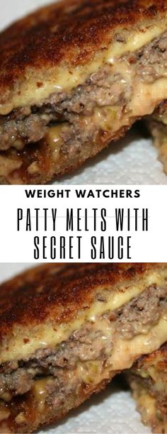 patty melts with secret sauce on top