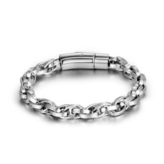 PRICES MAY VARY. Elevate your style: With its classic curb chain design, the bracelet is sure to add a touch of sophistication to any outfit, and to be the perfect addition to any modern man's accessory collection. Made of high-quality stainless steel, ensuring its durability and longevity, making it the perfect accessory for daily wear. The Bracelet Size: The bracelet is 8.66" 7.8" Length, The sturdy chain bracelet for men design and secure fastening ensure a comfortable fit for all-day wear. I Curb Chain Bracelet, Gold And Silver Bracelets, Woven Bracelet, Chain Design, Woven Bracelets, Bracelet For Men, Mens Gold, Bracelet Silver, Curb Chain