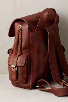 Salem Leather Small Backpack Purse | Overland Classic Leather Backpack With Adjustable Strap For Travel, Classic Flap Backpack For Everyday Use, Classic Backpack With Flap For Everyday Use, Casual Travel Satchel In Soft Leather, Trip Backpack With Leather Lining, Standard Backpack With Leather Lining For Trips, Daily Use Flap Backpack With Pockets, Daily Use Backpack With Pockets And Flap, Daily Use Backpack With Flap And Pockets