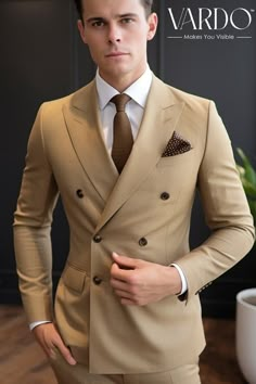 >>ORIGINAL ARTWORK AND CONTENT, PLEASE DO NOT COPY<< Men Suits, Suits For Man Light Golden Brown Double Breasted Suit piece Wedding Suit, Double Breasted, Formal Fashion Slim Fit Suit Elevate your style with our timeless Light Golden Brown Double Breasted Suit for men, a masterpiece of sophistication and refinement. This suit is meticulously crafted to offer you a flawless fit and unparalleled comfort, making it an ideal choice for weddings, business meetings, or any special occasion. 👔 Key Features: ✅ Double-breasted design for a distinguished look. ✅ Premium quality fabric that feels luxurious against your skin. ✅ Classic fit for comfort and a sharp silhouette. ✅ Versatile and suitable for various formal events. Unleash your inner gentleman and leave a lasting impression wherever you go Golden Suit Men, Beige Tuxedo Set For Business, Tailored Three-piece Suit For Wedding With Long Sleeves, Tailored Gold Suit For Formal Occasions, Brown Long Sleeve Three-piece Suit For Formal Occasions, Classic Long Sleeve Wedding Suit, Classic Long Sleeve Three-piece Suit For Wedding, Classic Long Sleeve Three-piece Wedding Suit, Elegant Beige Three-piece Suit With Long Sleeves