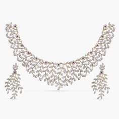 Lillian Nakshatra CZ Necklace Set | Popular Necklace Sets by Tarinika Diomand Necklace, Kundan Jhumka Earrings, Popular Necklaces, Antique Bracelets, Indian Necklace, Indian Jewelry Sets, Necklace Sets, Cz Necklace, Temple Jewellery