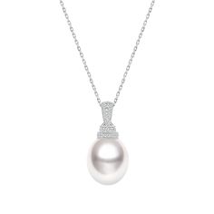 Teardrop-shapedSouth Sea saltwater cultured pearl 18K solid gold, and diamonds Size: 1 pearl 11-12 mm, 1pc Weight of diamonds: 40 diamonds, around 0.18 carats in total Chain length: 42cm + 3cm (adjustable) Handpicked of every pearl, only the top 1% of pearls are selected Handcrafted Lifetime warranty Luxury White Pear-shaped Diamond Necklace, Classic Pearl Diamond Necklace For Formal Occasions, Classic Formal Pearl Diamond Necklace, Luxury Diamond Necklace With Pearl Drop, Diamond Drop Jewelry With Pearl Pendant, Luxury Drop Pearl Necklace, Elegant Formal Drop Diamond Necklace, Luxury Diamond Pearl Necklace With Pearl Charm, Luxury Pearl Necklace With Diamond And Pearl Charm