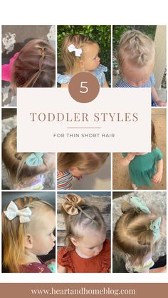 Toddler Girl Easter Hairstyles, Little Baby Girl Hairstyles For Short Hair, Flower Girl Hairstyles Toddler Fine Hair, Short Hairstyles For Toddlers, Hairstyles For Thinner Hair Toddler