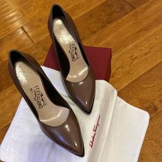 Authentic Salvatore Ferragamo Brown Stiletto Pumps . Size 7 Brand New Condition. Box And Dust Bag Included. Salvatore Ferragamo Shoes, Stiletto Pumps, Salvatore Ferragamo, Shoes Women Heels, Dust Bag, Black And Brown, Shoes Heels, Pumps, Women Shoes