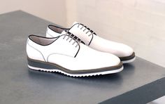 Burnished Calfskin Lace-Up Shoe White White Dress Shoes Men, Cordovan Shoes, White Dress Shoes, Leather Formal Shoes, Shoe Horn, White C, Shoe Tree, Horse Hair, Stylish Shoes