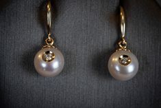 We are not talking about diamonds and pearls, we are talking about diamonds in pearls. A patented design of embedding a small diamond into a cultured pearl. This is a stunning new concept and an extremely special design for life's amazing events. Arriving just in time for Graduation, Mother's Day, Anniversary season and, of course, pearl month coming up in June! If you are looking for something incredibly special, you just found it! Designed by the Chi, the artist behind Galatea. We got to know this designer last month and begged him to let us carry these designs (and offer them at a discount to our amazing Pearl Girls!). We are so excited to offer the diamond in pearl designs. We have dangle earrings, stud earrings and pendants. Buy a set and save! Available in 14k yellow gold but we can Yellow Gold Diamond Pearl Earrings With Elegant Design, Akoya Pearl Diamond Earrings With Diamond Accents For Evening, Elegant Yellow Gold Pearl Earrings With Diamonds, Elegant Yellow Gold Diamond Pearl Earrings, Elegant Akoya Pearl Earrings For Anniversary, Diamond Pearl Charm Earrings For Wedding, Wedding Pearl Earrings With Diamond Charm, Elegant Pearl Earrings With Diamond Accents For Anniversary, Evening Akoya Pearl Earrings With Diamond Accents