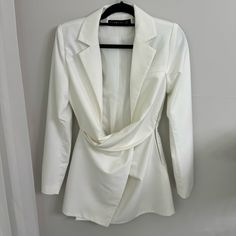 Twisted Blazer Dress. Brand New. Never Worn! Blazer Dress, Colorful Dresses, Color White, Long Sleeve Dress, Twist, Blazer, Womens Dresses, Brand New, Long Sleeve