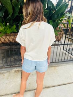 Score some points on and off the court with our Pickleball Social Club Tee in ivory. This crop tee features a playful vintage graphic perfect for showing off your love for pickleball. Don't miss the opportunity to join the coolest club around. Fit: Hits at the waist. True to size. Casual Soft-washed Cream Top, Casual Cream Soft-washed Top, White Cropped T-shirt For Everyday Summer Wear, Casual Off White Tops With Graphic Print, Casual Off-white Tops With Graphic Print, Casual Off White Graphic Print Tops, Casual Off-white Top With Graphic Print, Casual Off-white Graphic Print Top, Cream Short Sleeve Soft-washed Top