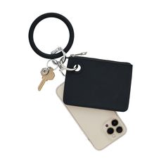 an iphone case with a keychain attached to it