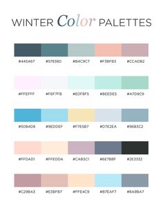 the color palettes for winter and fall