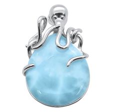 PRICES MAY VARY. Larimar Oval Hanging Octopus Pendant Sterling Silver . Our silver jewelry is made from Sterling Silver. Sterling Silver is a mixture of high-quality 92.5% or higher pure silver with alloys to add strength and ability to withstand time and wear. All our items have a 925 Stamp referring to the Silver Purity that was used when crafted. Please Note: The 925 Stamp location may vary, depends on the item. Please note as this is a Natural Larimar exact coloring may vary. Larimar has a n Octopus Pendant, Ocean Inspired Jewelry, Ocean Inspiration, Girls Jewelry, Copper Jewelry, Silver Blue, Pure Silver, Octopus, Shades Of Blue