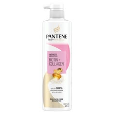 LESS BREAKAGE FOR INFINITE LENGTHS Trying to grow out those long locks? Help your hair reach infinite lengths with Pantene Pro-V Infinite Lengths Biotin + Collagen Sulfate-Free Shampoo. This formula fortifies weak, brittle hair for more resilient strands that are stronger to reach longer lengths, with up to 90% less breakage with this system. Our formula, crafted with Pantene Pro-vitamin B5, Biotin, and Collagen, gently cleanses and strengthens hair without drying or stripping locks. It's even s