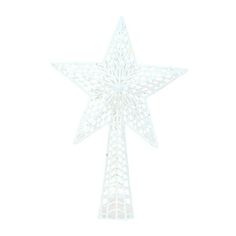 a white christmas star ornament on a white background