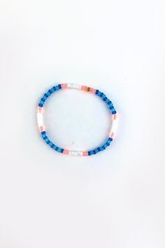 Blue Flame Stackable Bracelets - Sarah Marie Design Studio Summer Jewlery, Nyc Nails, Preppy Bracelets, Mantra Bracelet, Blue Flame, Acrylic Letters, Blue Flames, Stackable Bracelets, Beaded Jewelry Patterns