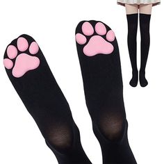 PRICES MAY VARY. Cat Paw Design:These fluffy cat paw socks are designed with cute appearance,the non-slip 3D paws are made of silicone rubber,the pink cat paws are adorable,wear them on holiday parties,make you look more eye-catching and become the crowd bright spot in Package Includes:You will receive 1 pair of cat paw pad thigh high socks,the length of a sock when tiled is about 60 cm/ 23.6 inches respectively,elastic,suitable for most people's legs and arms;the recommended height and weight i Cute Thigh High Socks, Paws Socks, Paw Gloves, 90s Fashion Men, Foot Socks, Cat Socks, Pink Socks, Over The Knee Socks, Thigh High Socks