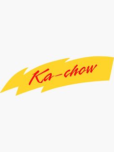 a yellow sign that says ka - show on it's side with the word ka - show in red