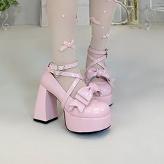 Customized Product. is not eligible for return. Ship In 10-20 Days.Fabric Material: PuColor: Pink. Black. Beige. Blue Cute Platform Heels With Round Toe, Cute Block Heel Synthetic Heels, Cute Synthetic Block Heel Shoes, Cute Closed Toe Platform Heels, Pink Chunky Platform Heels With Closed Toe, Pink Ankle-high Synthetic Heels, Coquette Shoes, Halter Dress Short, Y2k Shoes