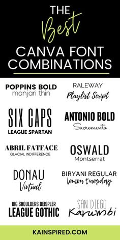 the best canva font combinations