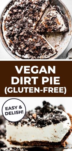 vegan dirt pie gluten - free is an easy and delicious dessert recipe