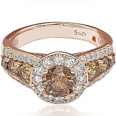 Suzy Levian Rose Tone Sterling Silver Cz Pave Ring. Color: Brown Size: 5.5 New With Duster Bag/Original Packaging. Currently On Sale For $115 (Orig $308) At Nordstrom Sea Opal, Levian Jewelry, Stackable Diamond Rings, Rose Tone, Beautiful Wedding Rings, Bow Ring, Trendy Ring, Pave Ring, Ring Color