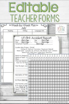 the editable teacher forms are great for students to use in their homes and classrooms