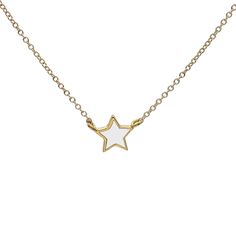 A super cute and dainty star necklace to wear as a choker ideal to layer with other longer necklaces. The mini star will hang just above your collarbone like a sparkling lucky charm. The star pendant is in 14k micron gold plated bronze and the chains and clasp are in 14k gold filled. By default I will put a 16 inches long chain but you can pick a different chain length by specifying your desired one in the order note. The mini star is about 7/16'' wide (that is 1cm). Star Necklace Gold, Ethical Jewelry, Bracelet Collection, Star Pendant, Lucky Charm, Star Necklace, Hand Decorated, Real Diamonds, Jump Rings