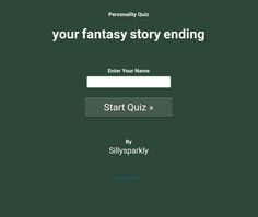 a screenshot of the fantasy story ending page on slyspaky's website