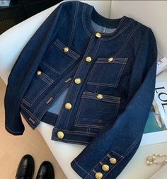 FAYA JACKET Ropa Shabby Chic, Dark Wash Denim Jacket, Plus Zise, Winter Fashion Coats, All Jeans, Blue Denim Jacket, Moda Vintage, Looks Chic, Denim Jacket Women