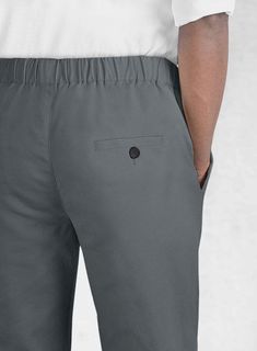 Dressing in summers can have you feeling stuffy and uncomfortable, escape these conditions in style by donning in our Easy Pants Gray Cotton Canvas. Crafted from the pants are soft to feel and highly comfortable, while the unique hue of the outfit will keep you looking stylish throughout the summer, preparing you for any occasion day or night. 
 
 The pants will add a distinctly youthful flavor that will flatter older men and keep you pleasantly cool all day long. 
 
 Look Includes  Elastic Wais Elevate Your Look, Grey Cotton, Hat Sizes, Put On, Cotton Canvas, Cotton Fabric, Sleeve Length, Elastic, Grey