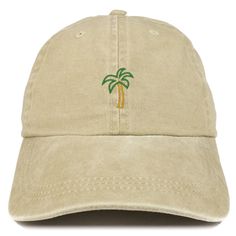 Stitchfy Palm Tree Embroidered Washed Cotton Adjustable Cap -100% Cotton -Low Profile, Pigment Dyed, Cotton Twill Washed Cap -6 Panels with 6 Embroidered Ventilation Eyelets -Self-Fabric Strap with Easy Adjustable Brass Snap Buckle Closure -One Size Fits Most -High Quality Embroidered Cap Shipping - Shipment leaves warehouse in 1 Business Day. - Free Shipping to Domestic Destinations (US). Returns/Exchanges - Items must be returned within 30 days of purchase for refund or exchange to different i Casual Cotton Trucker Hat For Vacation, Khaki Casual Baseball Cap With Flat Bill, Casual Khaki Cotton Trucker Hat, Casual Beige Flat Bill Baseball Cap, Casual Vacation Hats With Embroidered Logo, Casual Embroidered Cotton Baseball Cap, Beige Cotton Flat Bill Baseball Cap, Casual Khaki Six-panel Dad Hat, Casual Embroidered Cotton Dad Hat