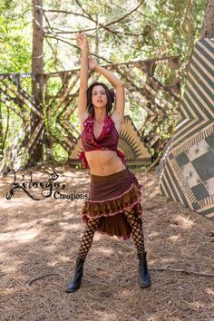 Ruffle Skirt - Brown Skirt, Steampunk, Burning Man skirt for her, Burlesque , Bustle Skirt, Fancy Frills. #fashion  #style  #clothes  #clothing  #mensfashion  #womensfashion  #accessoires  #gifts  #giftideas  #ootd  #picoftheday  #outfits Bohemian Fitted Skirt For Alternative Fashion, Fitted Bohemian Skirt For Alternative Fashion, Bohemian Skirt For Cosplay, Gothic Ruffled Skirt For Festival, Bohemian Fitted Bottoms For Costume Party, Fitted Bohemian Bottoms For Costume Party, Bohemian Fitted Skirt For Dance, Fitted Bohemian Skirt For Dance, Hippie Festival Skirt With Ruffles