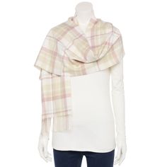 This Women's Softer Than Cashmere Plaid Scarf makes a great gift & is the perfect cold weather accessory! Super soft & warm. This Women's Softer Than Cashmere Plaid Scarf makes a great gift & is the perfect cold weather accessory! Super soft & warm. SETUP INFORMATION Oblong scarfFABRIC & CARE Hand wash Material: acrylic Imported Size: One Size. Color: Light Red. Gender: female. Age Group: adult. Blue Plaid Scarf, Red Plaid Scarf, Winter Shawl, Knit Infinity Scarf, Loop Scarf, Black Scarf, Purple Pattern, Patterned Scarves, Warm Scarf