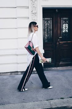 Heute findet ihr auf meinem Fashion Blog nicht nur eine neue Outfit-Idee zum Thema Trackpants sondern auch weitere Styling-Tipps und Inspirationen wie man Sweatpants modern stylen kann. Sport Pants Outfit, Adidas Fits, Adidas Track Pants Outfit, Bob Ombre, Jogger Outfit, Leotard Fashion, Color Blocking Outfits