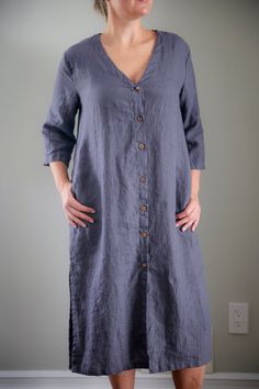 -medium weight linen - 100% European flax - pre-washed/pre-shrunk - soft and comfortable - great texture and lovely wrinkles Casual Dresses For Home, Kaftan For Women, Wool Accessories, Mothers Day Gifts From Daughter, Women's Coats & Jackets, British Indian, Mustard Yellow, Mother's Day Gift, Tunic Dress