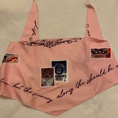 It’s A Light Pink With Vintage Pics And Writing, Its Thin So It’ll Keep You Fresh!! You Tie It On The Back!! Very Chic!! Tried It On Once But Never Worn :) Bandana Crop Top, Vintage Pics, Light Pink, Crop Top, Womens Sizes, Womens Tops, Crop Tops, Writing, Pink