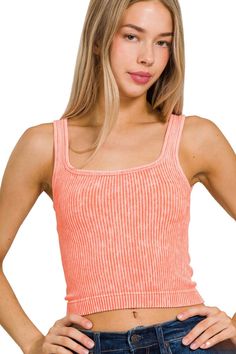 Make summer days a breeze in the Zenana Washed Ribbed Cropped Tank Top with 2-Way Neckline! This lightweight top is perfect for lounging or styling with your favorite shorts and sandals. Enjoy the versatility of this oh-so-comfortable ribbed cropped tank top! Description:- Ribbed Fabric- Cropped Hem- Two-Way Neckline- V-Neck & Square Neck* Color May Vary Slightly Due To Monitor ResolutionFabric:- 90% Nylon, 10% Spandex Square Neck Design, Bad Habit, Lightweight Tops, Denim Flares, Total Body, Colored Denim, Wide Leg Denim, Cropped Denim, Ribbed Fabric