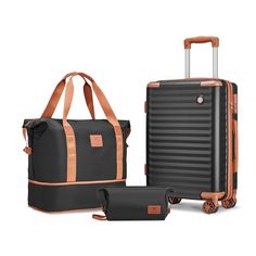 20 INCH Carry on Luggage Suitcase Lightweight Hard Luggage TR012 Luggage Set includes: 1 x 20 INCH Carry-On Luggage 1 x Weekender Travel Bag 1 x Toiletry Bag Material: Made of ABS and polyester inner YKK Zipper, TSA Lock SCIENTIFIC MAGIC SPACE 360°SILET DOUBLE ROTATING WHEELS ERGONOMIC PRINCIPLES HANDLES We care what you care, we always stand on the customer's side to test more than 5000 tests to guarantee. It can withstand the checked baggage and keep your belongings safe. Checked Baggage, Luggage Case, Checked Luggage, Best Luggage, Weekend Travel Bags, Suitcase Set, Luggage Suitcase, Carry On Suitcase, Suitcase Traveling