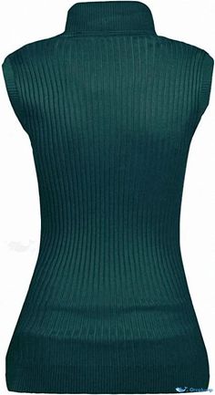 Orcajump - Premium Thickened Turtleneck Sweater Vest Sleeveless Knitted Top - High Elasticity Knitted Base Layer Casual Stretch Knitted Vest, Stretch Sleeveless Sweater Vest For Winter, Sleeveless Stretch Sweater For Winter, Ribbed Sleeveless Sweater Vest, Solid Ribbed Sleeveless Sweater Vest, Winter Ribbed Stretch Vest, Winter Ribbed Sleeveless Vest, Ribbed Stretch Winter Vest, Green Knit Crew Neck Sweater Vest