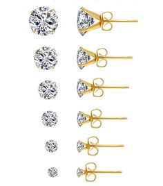 PRICES MAY VARY. 1. 【6 Pairs Grade AAA Cubic Zirconia Stud Earrings Set】: Cubic Zirconia also know as faux diamond or fake diamond or simulated diamond or synthetic diamond，It has the same brilliance as real diamonds but is more economical and cheaper, It is widely used in the production of all kinds of fashion jewelry and fine jewelry, which is favored by more and more people, and they are the best substitute 2. 【Smll to Big, Full Size for Anyone】: Gem size include 2mm, 3mm, 4mm, 5mm,6mm and 8m Fake Diamond, Ball Stud Earrings, Synthetic Diamond, Ball Drop, Tiny Studs, Tiny Stud Earrings, Cz Stud Earrings, Helix Piercing, Zirconia Earrings