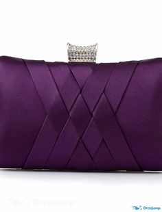 OrcaJump - Womens PU Leather and Polyester Chain Evening Bag - Solid Color - Wedding Event/Party - Black, Wine, Purple, and Fuchs Bridal Maids, Wine Purple, Wedding Bag, Event Party, Save The Planet, Wedding Event, Evening Bags, Wedding Events, Bags Handbags