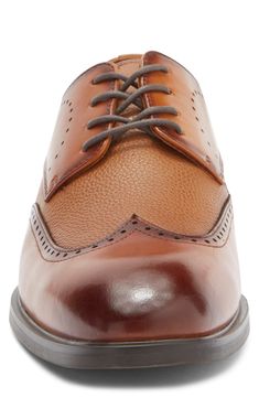 Elevate your wardrobe with a brogued wingtip derby constructed from burnished and textured leather for sophisticated style. Lace-up style Leather upper/rubber sole Imported Sophisticated Style, Up Styles, Nordstrom Rack, Derby, Rubber Sole, Leather Upper, Nordstrom, Size 10, Lace Up