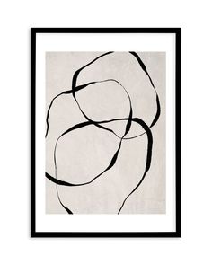 a black and white abstract painting on paper