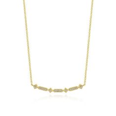 14K Yellow Gold Diamond Bar Necklace Curved Bar Necklace, Diamond Bar Necklace, Yellow Gold Necklace, Gifts Anniversary, Family Jewellery, Gold Bar Necklace, Diamond Glitter, Yellow Gold Jewelry, Diamond Bar