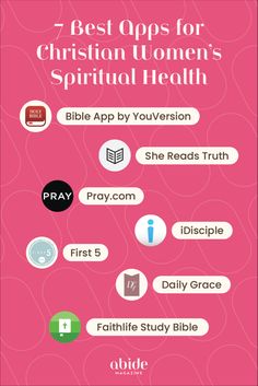 the 7 best apps for christian women's spiritual health, including bible app by your version